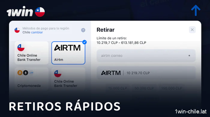 Métodos para retirar ganancias de 1Win Chile