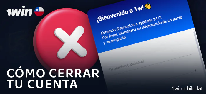 Cierre de la cuenta de usuario Chili en 1Win online